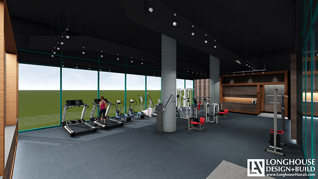 Waikiki Landmark Fitness Center - Rendering